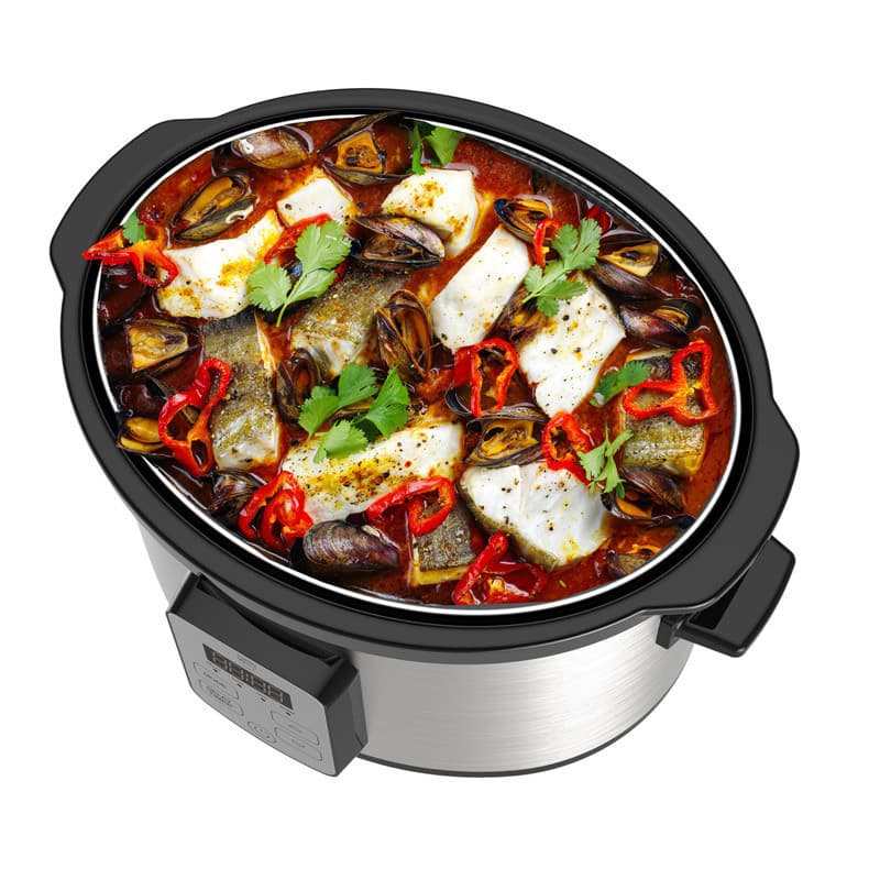 Camry CR-6414 Slow Cooker 270W με Χωρητικότητα 4.7lt Ασημί 7