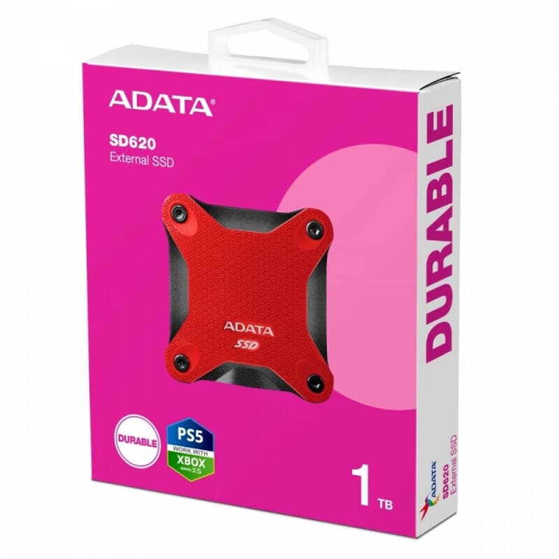 Adata SD620 USB-A 3.2 Εξωτερικός SSD 1TB 2.5" Κόκκινο 2