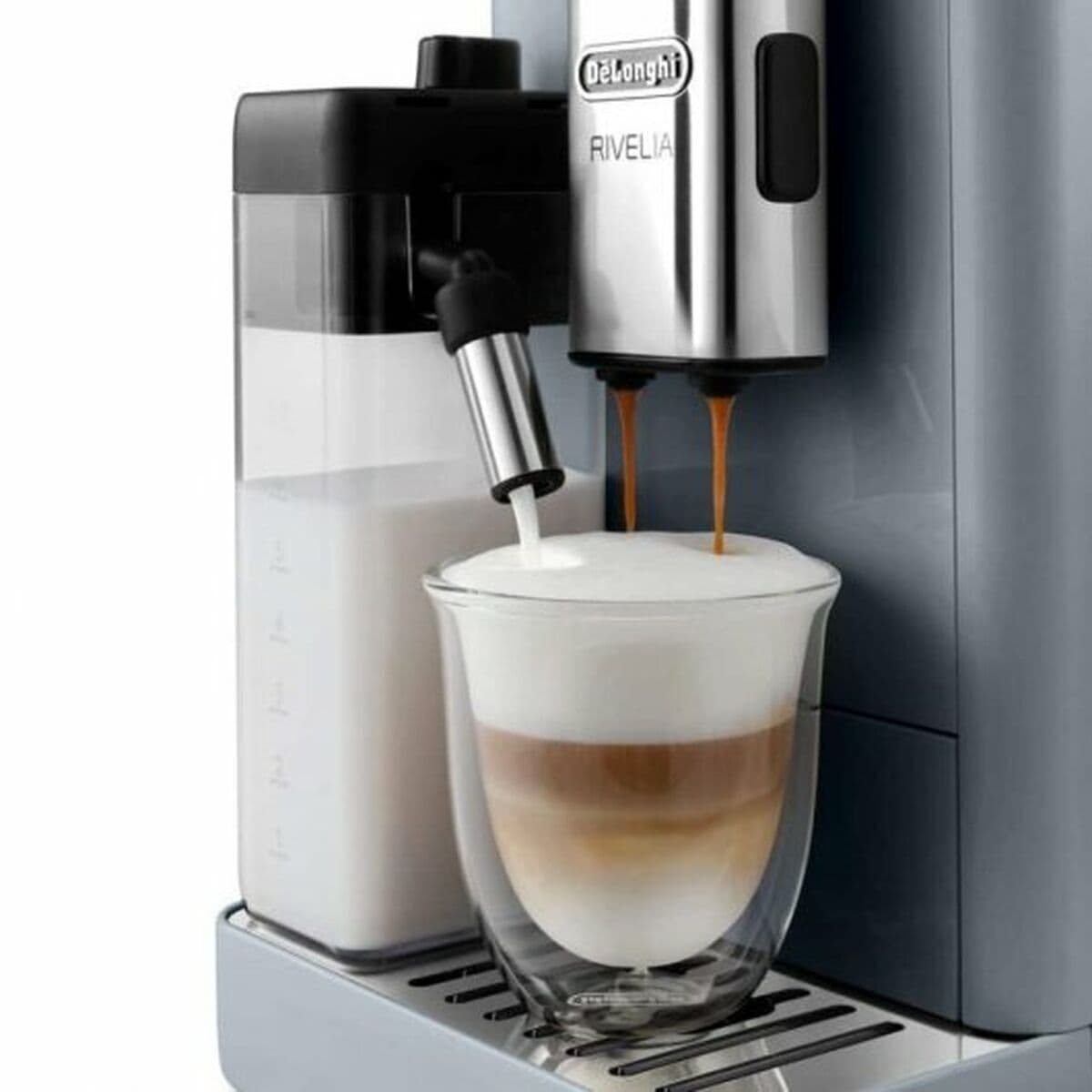 De'Longhi Rivelia Αυτόματη Μηχανή Espresso 1450W Πίεσης 19bar για Cappuccino με Μύλο Άλεσης Γκρι EXAM440.55.G 4