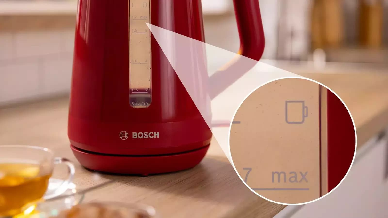 Bosch MyMoment Βραστήρας 1.7lt 2400W Κόκκινος 6