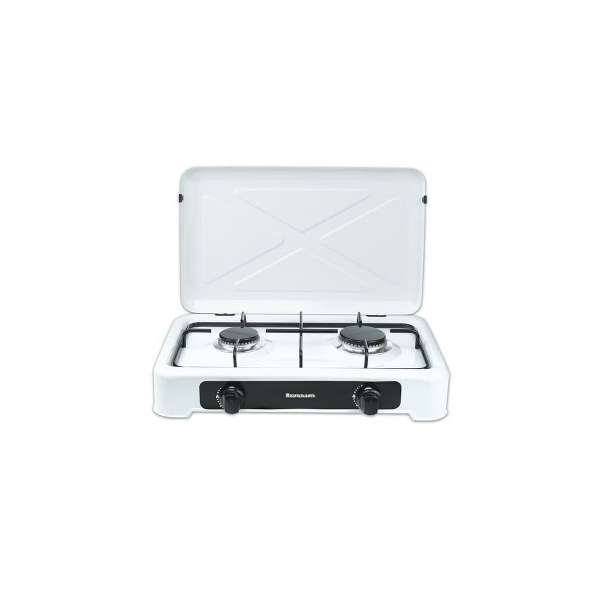 Ravanson K-02T K-02T Επιτραπέζια Εστία Υγραερίου Διπλή Λευκή 4