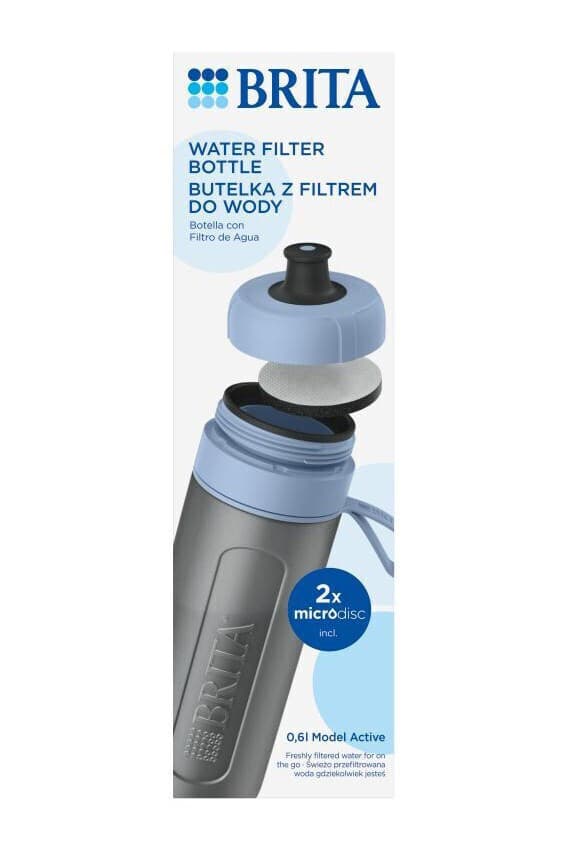 Brita Active Παγούρι Πλαστικό Ποδηλάτου με Στόμιο και Φίλτρο 600ml Μπλε 5