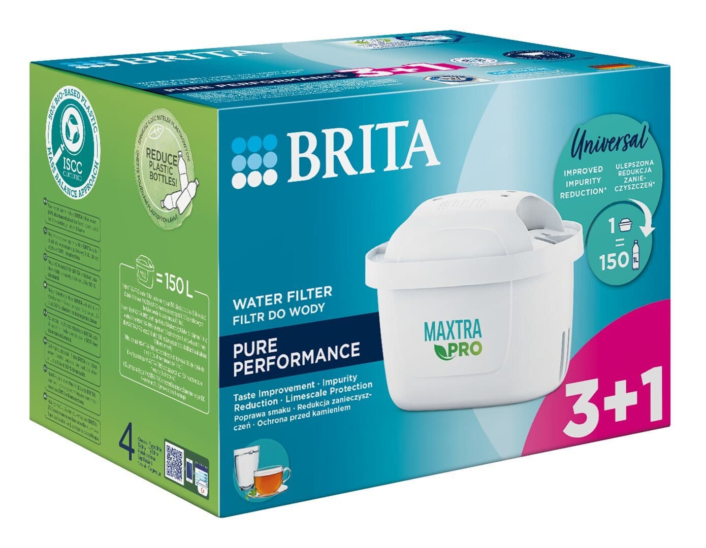 Brita Ανταλλακτικό Φίλτρο Νερού για Κανάτα Maxtra Pro Pure 1051759 4τμχ