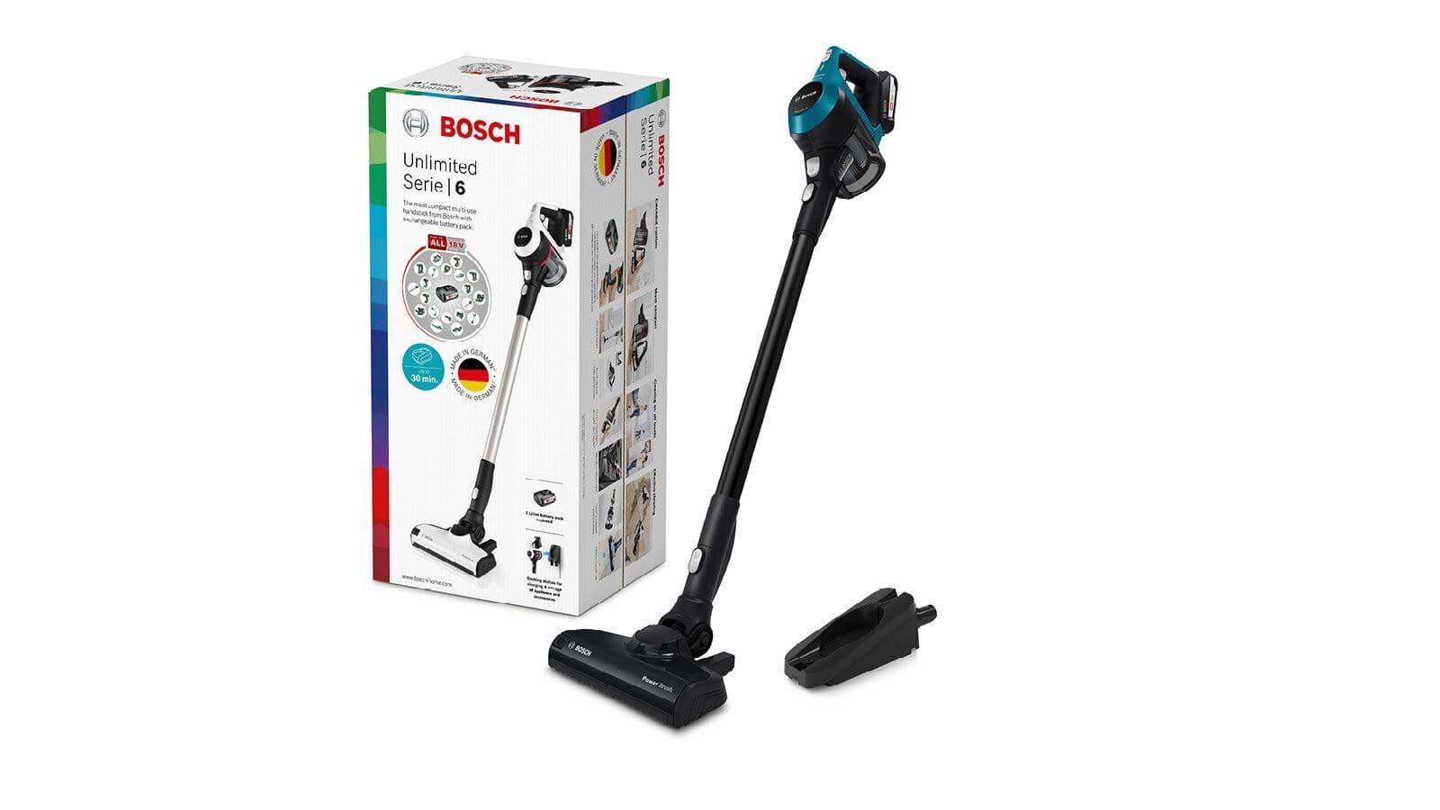Bosch Επαναφορτιζόμενη Σκούπα Stick 18V Μπλε BBS611LAG 6