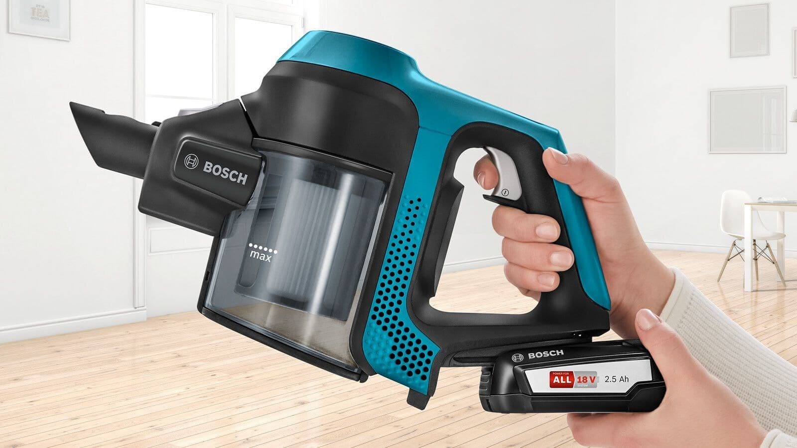 Bosch Επαναφορτιζόμενη Σκούπα Stick 18V Μπλε BBS611LAG 5