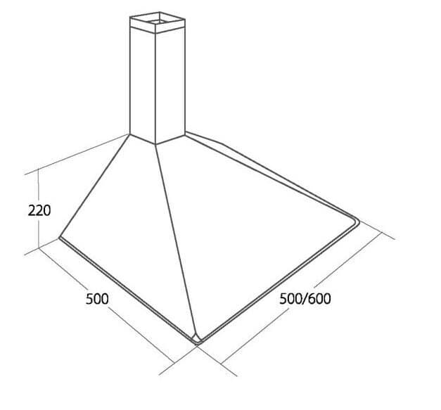 Akpo WK-5 Soft 60 Απορροφητήρας Καμινάδα 60cm Λευκός