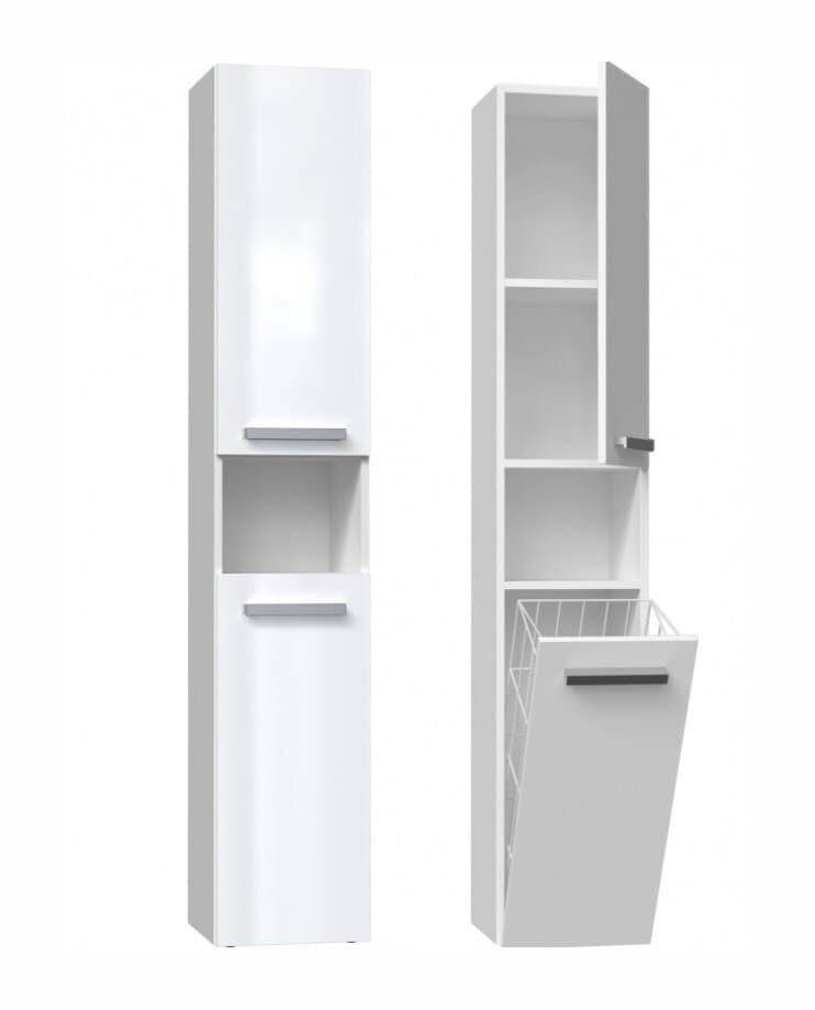 Topeshop Nel III Στήλη Μπάνιου Δαπέδου Μ31xΒ30xΥ174cm Λευκή 3