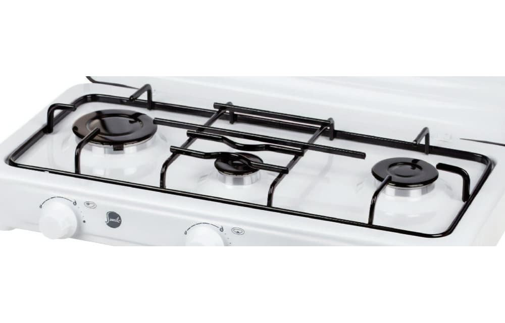 MPM SMILE-KN-03/1K KN-03/1K Επιτραπέζια Εστία Υγραερίου Τριπλή Λευκή 8