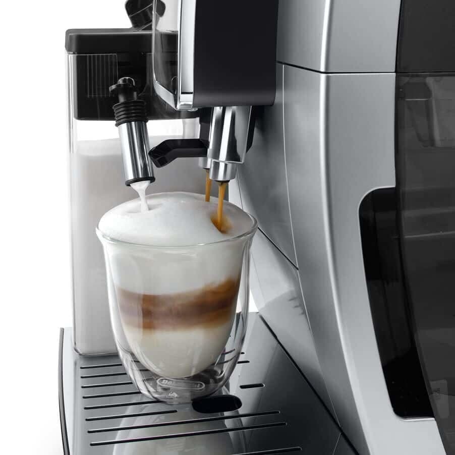 De'Longhi Dinamica Plus Αυτόματη Μηχανή Espresso 1450W Πίεσης 15bar για Cappuccino με Μύλο Άλεσης Ασημί ECAM380.85.SB 4