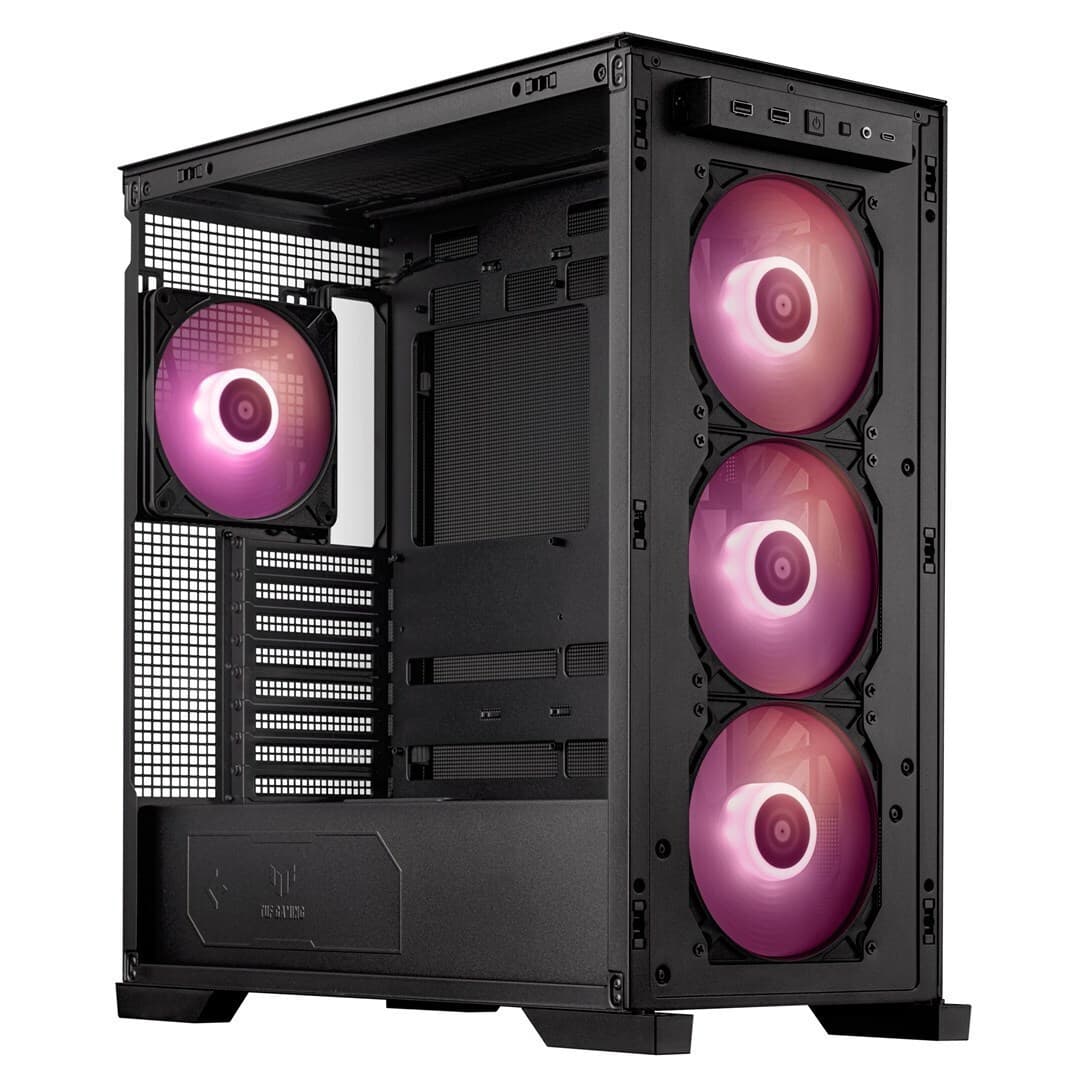 Asus TUF Gaming GT302 ARGB Midi Tower Κουτί Υπολογιστή με Πλαϊνό Παράθυρο Μαύρο 2