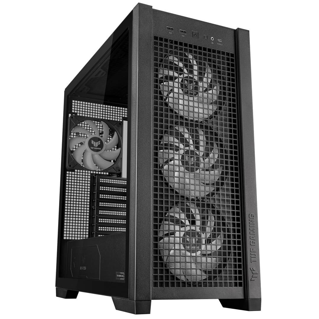 Asus TUF Gaming GT302 ARGB Midi Tower Κουτί Υπολογιστή με Πλαϊνό Παράθυρο Μαύρο 13