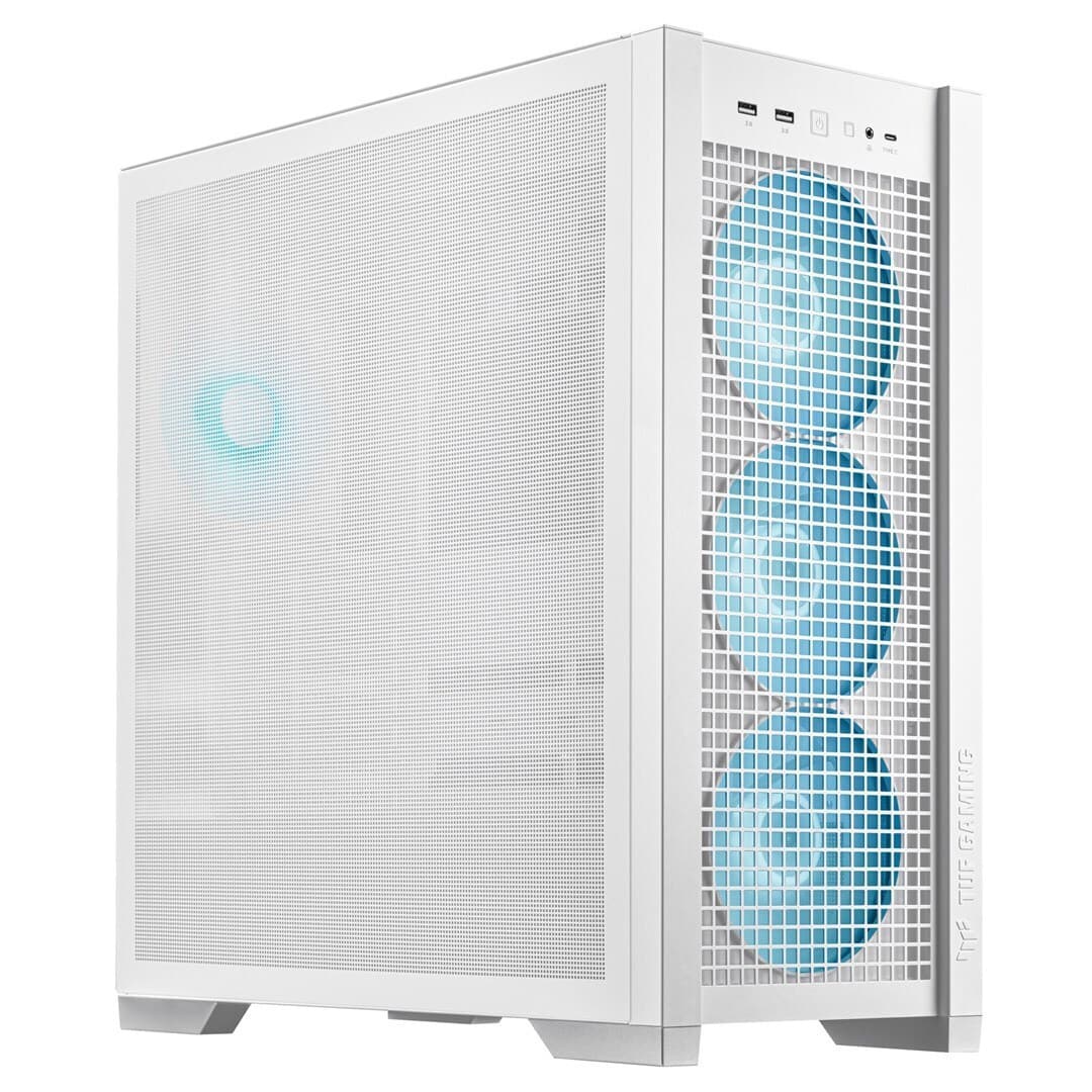 Asus TUF Gaming GT302 ARGB Midi Tower Κουτί Υπολογιστή με Πλαϊνό Παράθυρο Λευκό 8