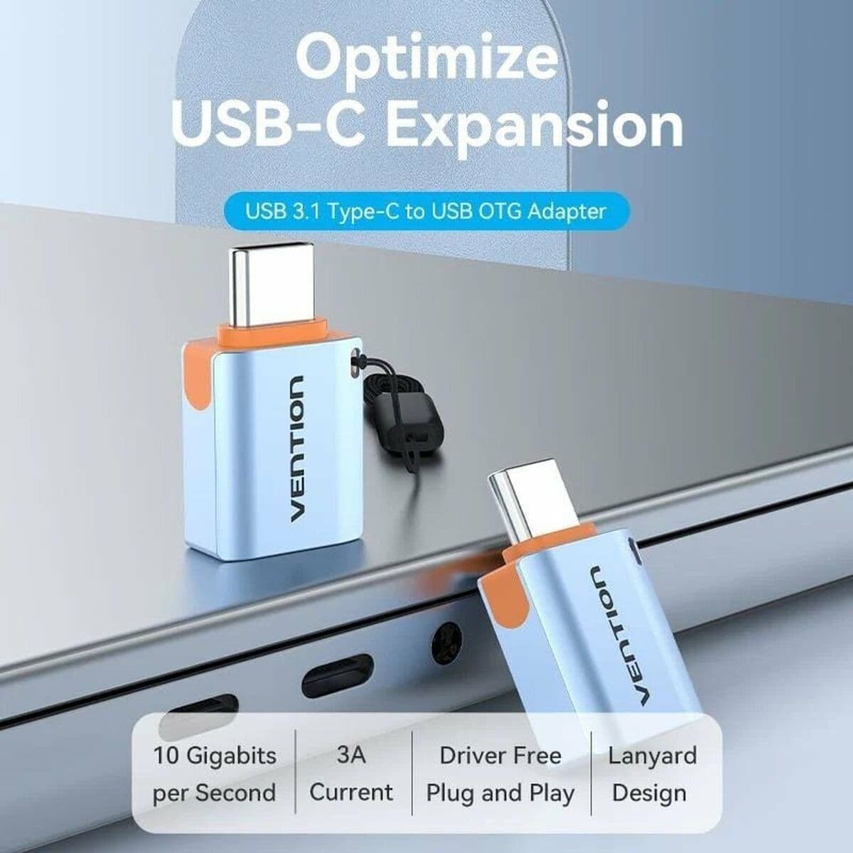 Vention CUBH0 Μετατροπέας N-Connector male σε USB-C female Γκρι 2