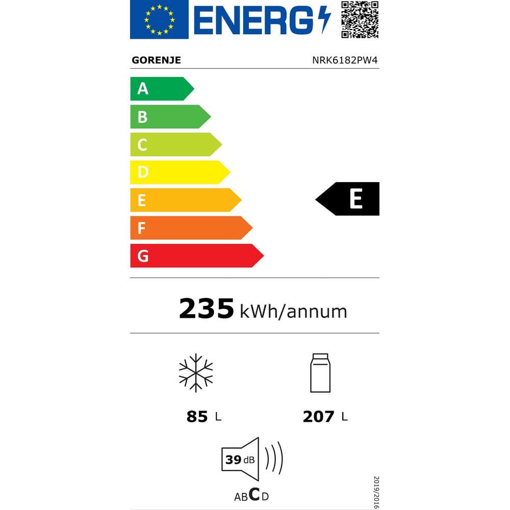 Gorenje Ψυγειοκαταψύκτης 292lt NoFrost Υ178.5xΠ59.5xΒ59εκ. Λευκός NRK6182PW4 3