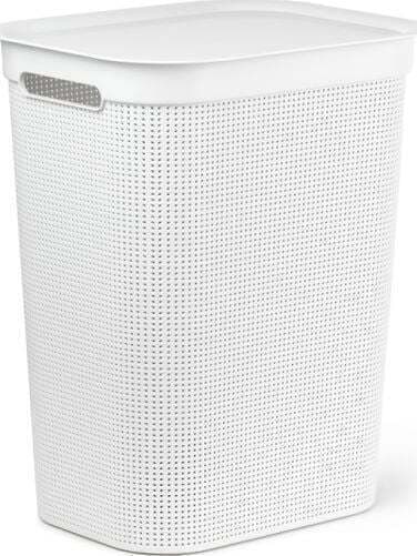 Rotho Babydesign 1023501100 Καλάθι Απλύτων Πλαστικό 50lt με Καπάκι 43.1x34x52.9cm Λευκό