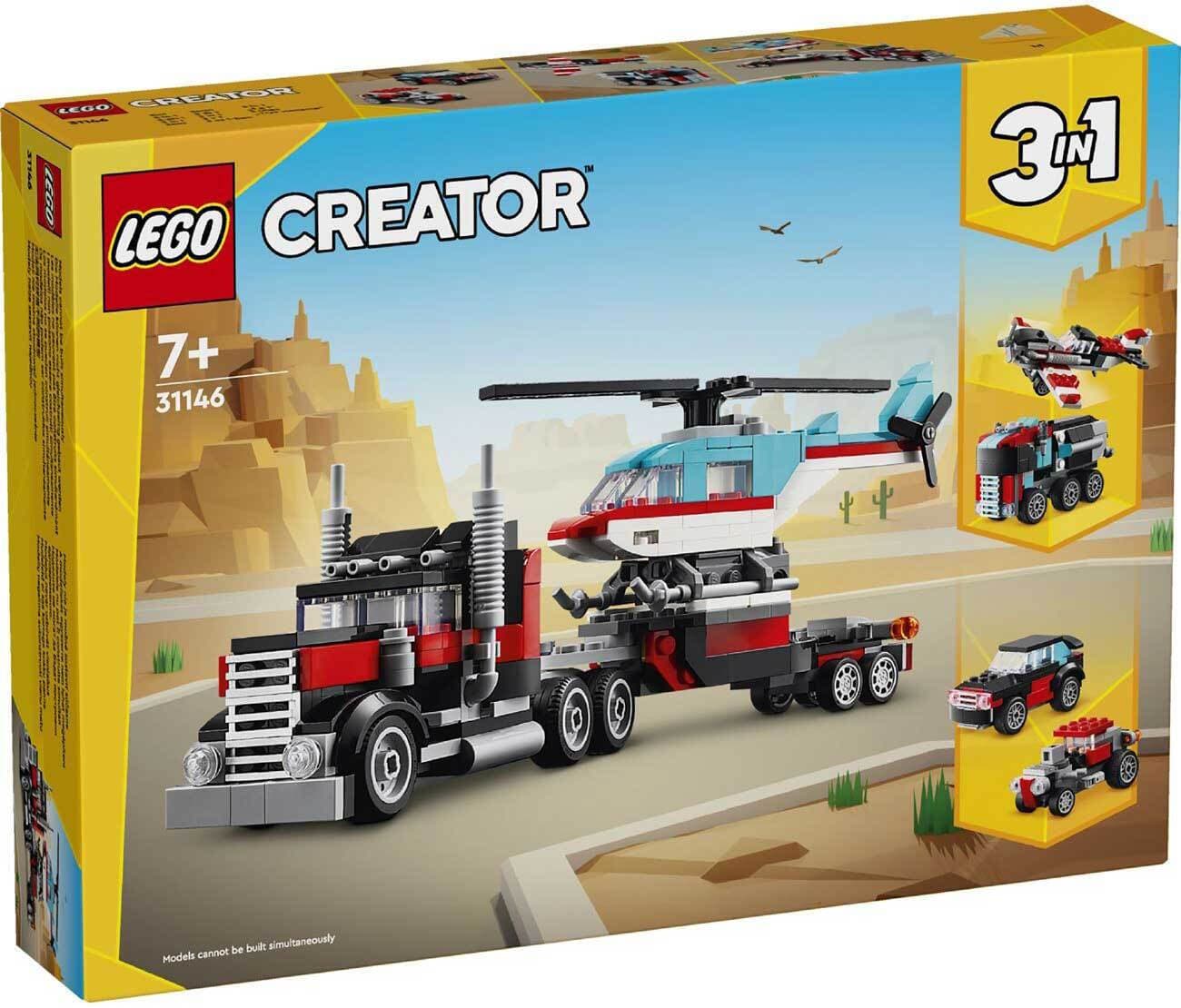 LEGO Creator Flatbed Truck With Helicopter για 7+ Ετών 270τμχ 31146 2