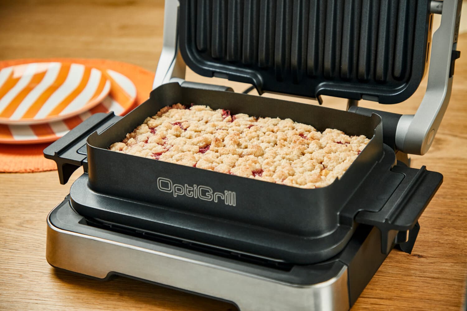 Tefal Optigrill 4-in-1 Επιτραπέζια Ηλεκτρική Ψησταριά Λείας και Αυλακωτής Πλάκας 2100W Ανοξείδωτη με Καπάκι και Ρυθμιζόμενο Θερμοστάτη GC774D30 10