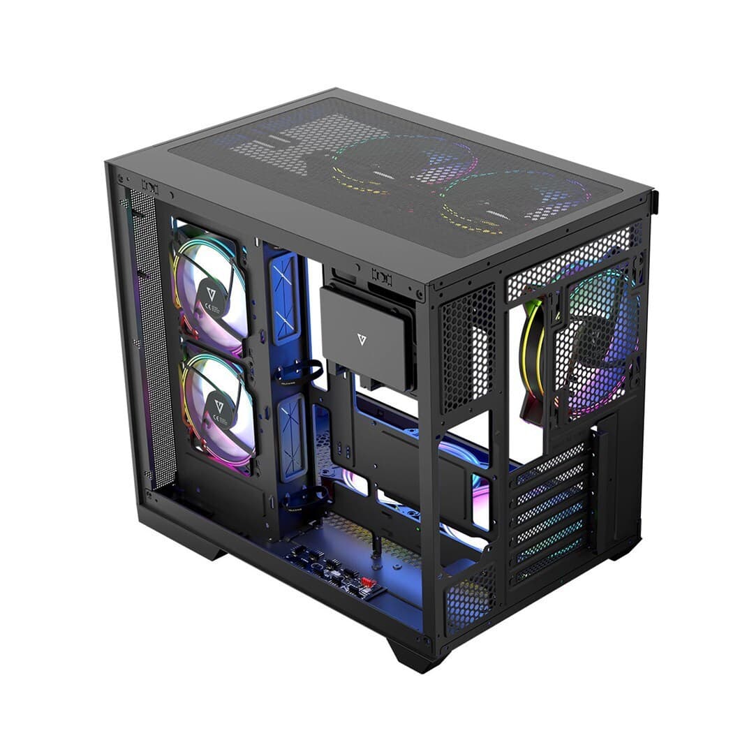 Modecom Panorama ARGB 5F Gaming Midi Tower Κουτί Υπολογιστή με Πλαϊνό Παράθυρο Μαύρο 14