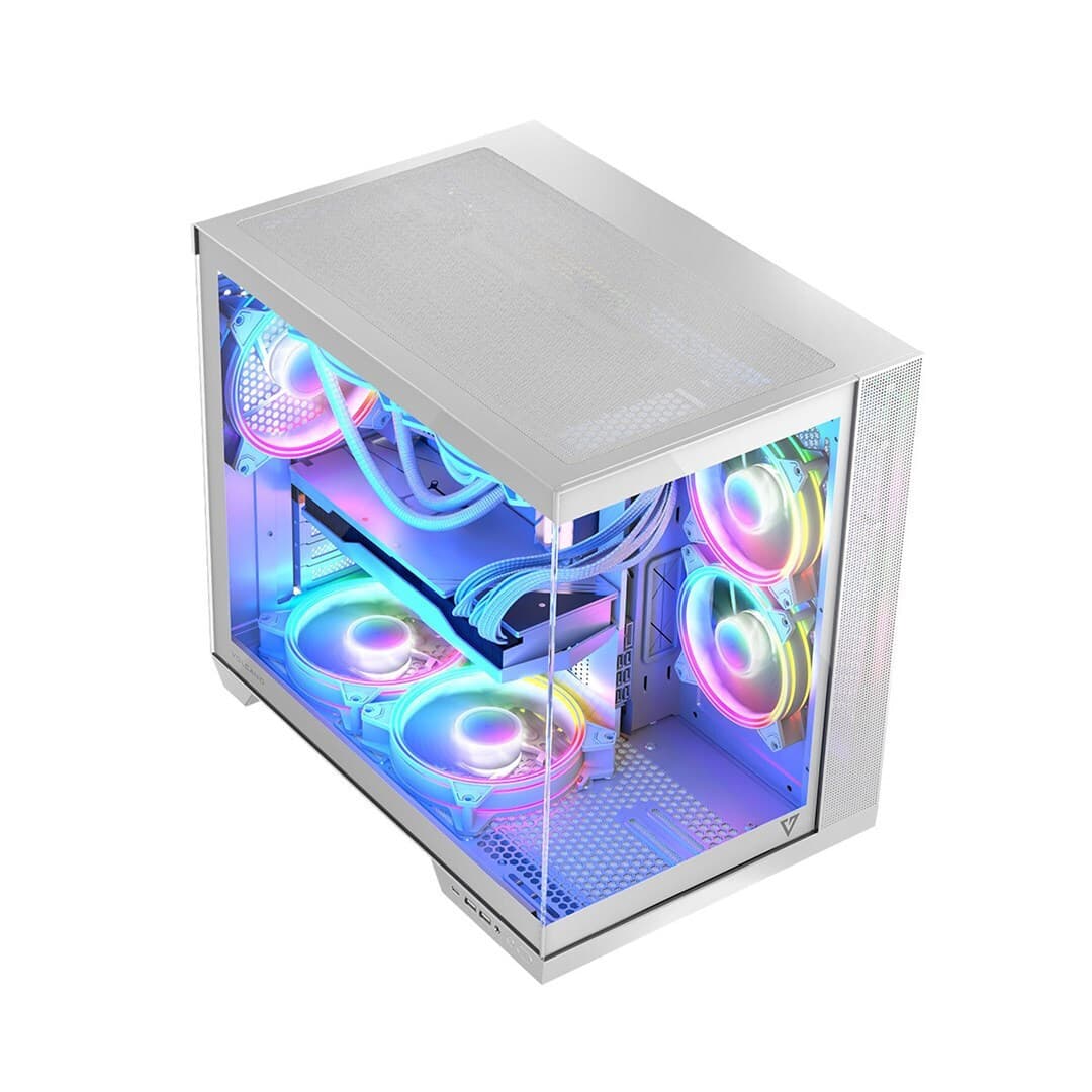 Modecom Panorama ARGB 7F Gaming Midi Tower Κουτί Υπολογιστή με Πλαϊνό Παράθυρο Λευκό 16