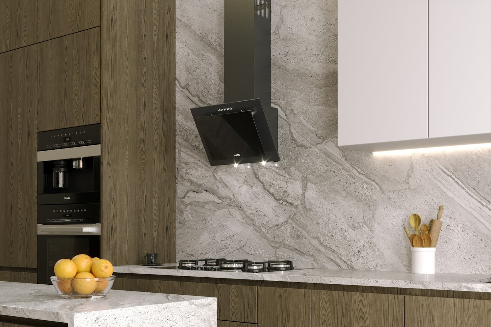Maan Vertical PG 50 Απορροφητήρας Καμινάδα Ανακύκλωσης 50cm Μαύρος 4