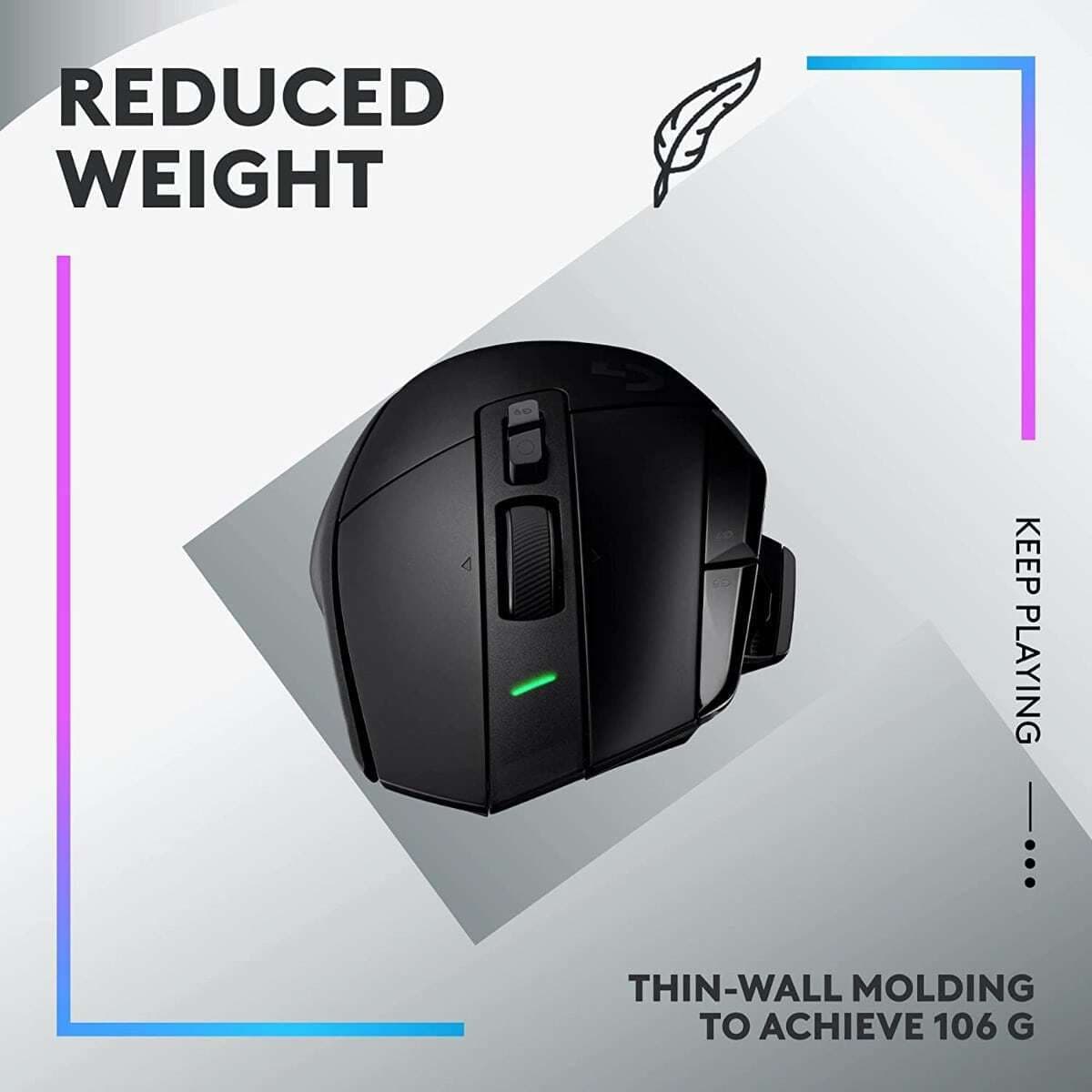 Logitech G502 X Plus Ασύρματο RGB Gaming Ποντίκι 25600 DPI Μαύρο 12