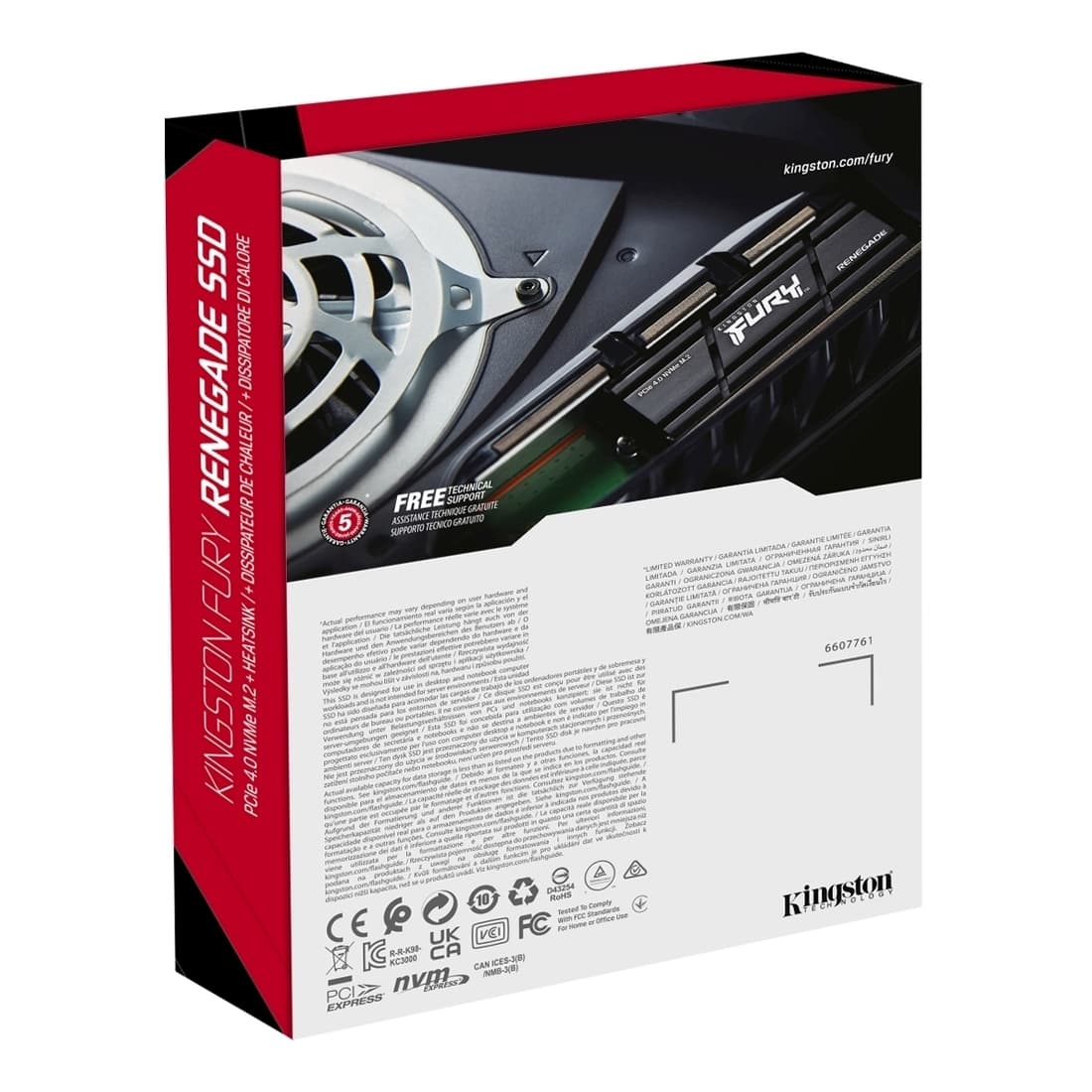 Kingston Fury Renegade w Heatsink SSD 2TB τύπου M.2 με σύνδεση PCI Express 4.0 και Ψύκτρα (PS5 Compatible) SFYRDK/2000G 5