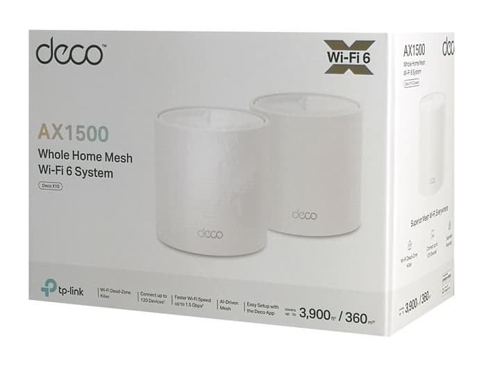 TP-LINK Deco X10 v1 WiFi Mesh Network Access Point Wi‑Fi 6 Dual Band (2.4 & 5GHz) σε Διπλό Kit Λευκό 8