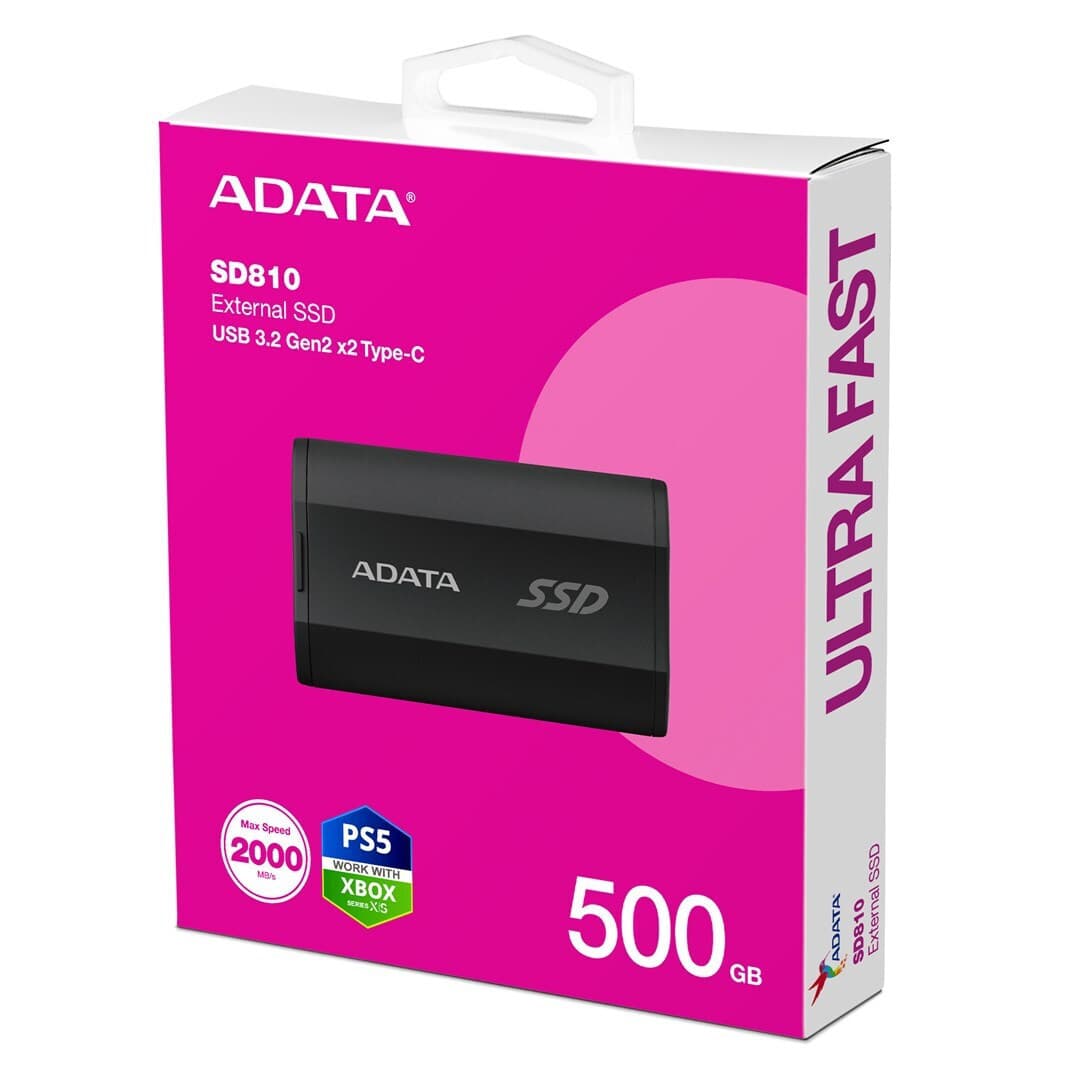Adata SD810 USB-A 3.2 Εξωτερικός SSD 500GB 2.5" Μαύρο 6