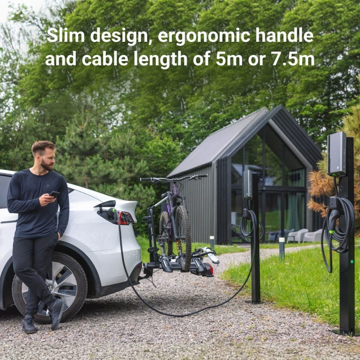 Green Cell Επιτοίχιος Μονοφασικός Φορτιστής 22kW με Ενσωματωμένο Καλώδιο 7.5m Type 2 (EVGC021A2275) 7