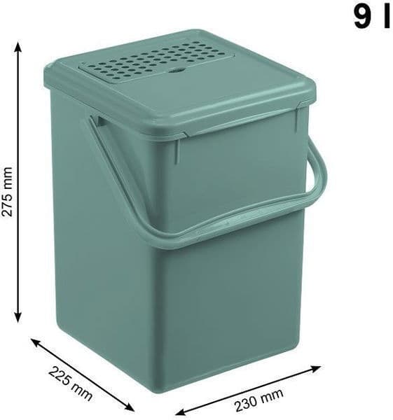 9l Compost Bucket Carbon Filter Bio Mistletoe Green 4