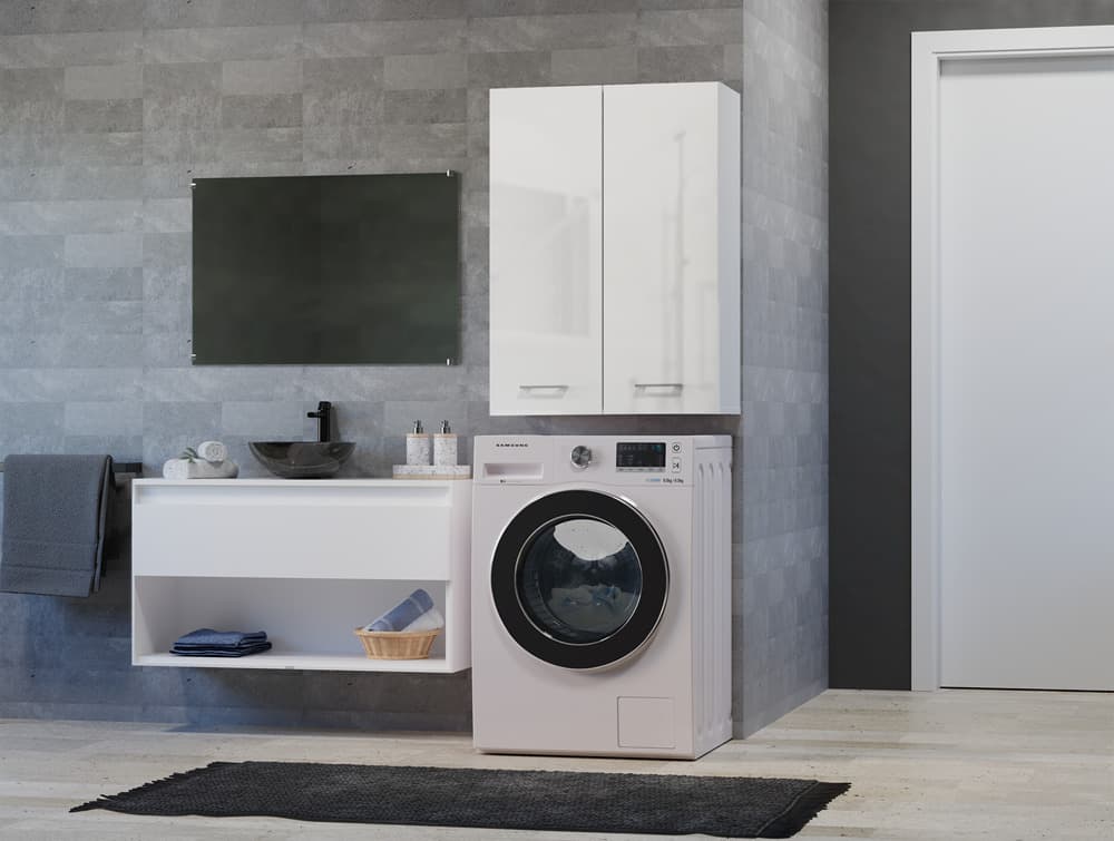 Topeshop Pola Ντουλάπι Μπάνιου 64x30x90cm Λευκό 6