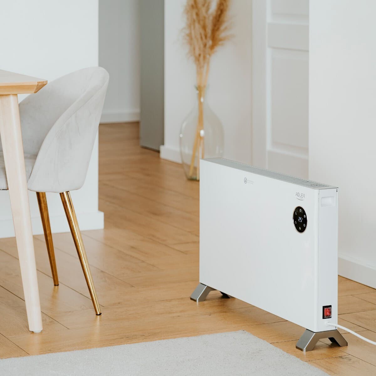 Adler AD 7752 Θερμοπομπός Δαπέδου 2000W με Ηλεκτρονικό Θερμοστάτη Λευκός 3
