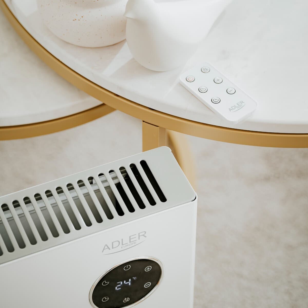 Adler AD 7752 Θερμοπομπός Δαπέδου 2000W με Ηλεκτρονικό Θερμοστάτη Λευκός 4