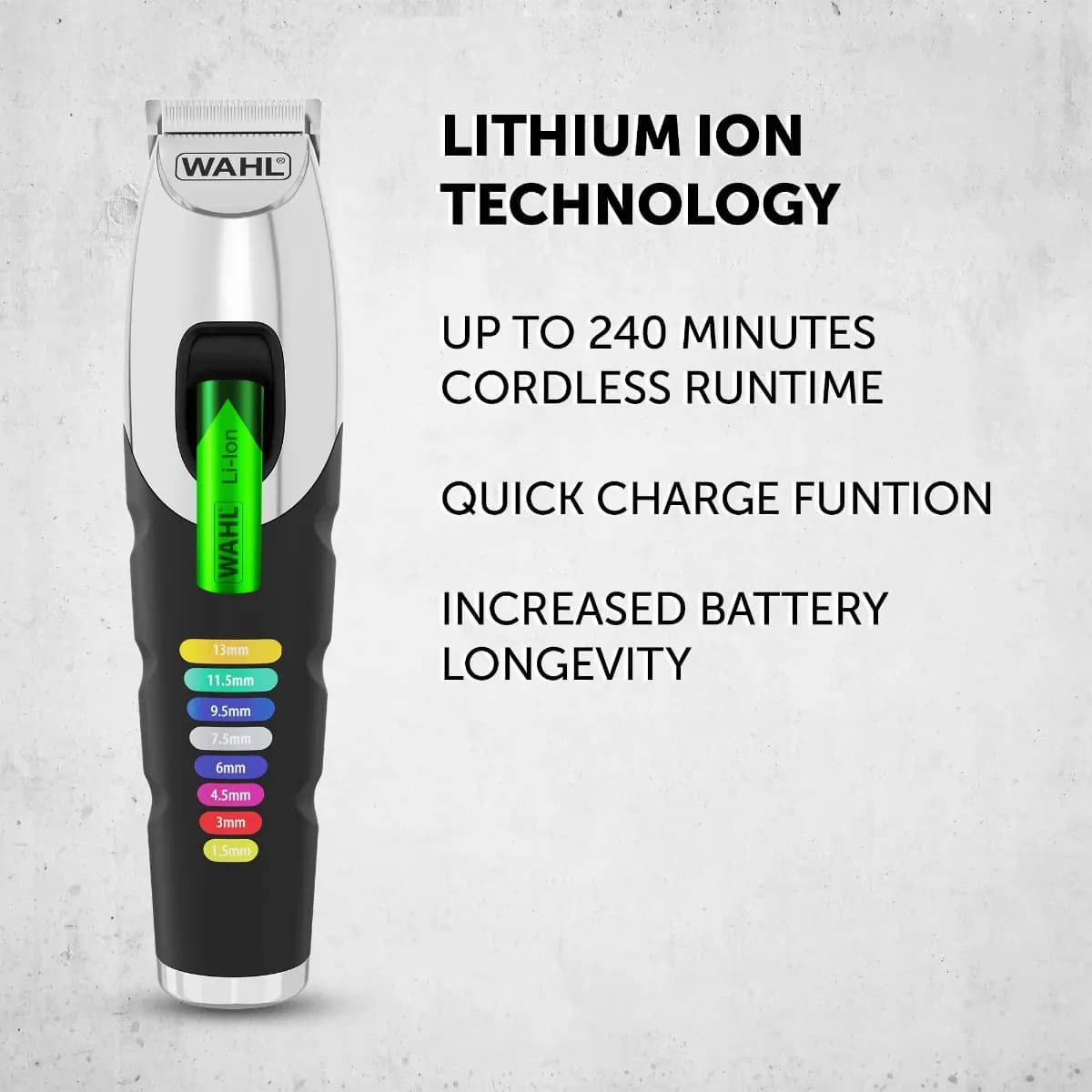 Wahl Professional Επαναφορτιζόμενη Κουρευτική Μηχανή Μαύρη 09893-0443 3