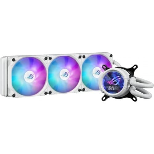 Asus Rog Strix LC III 360 v2 Υδρόψυξη AIO CPU με 3 Ανεμιστήρες 120mm και ARGB Φωτισμό Λευκή 4
