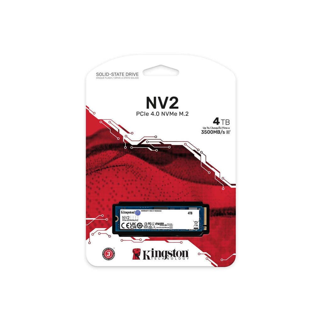 Kingston Nv3 SSD 4TB τύπου M.2 με σύνδεση PCI Express 4.0 (PS5 Compatible) SNV3S/4000G 4