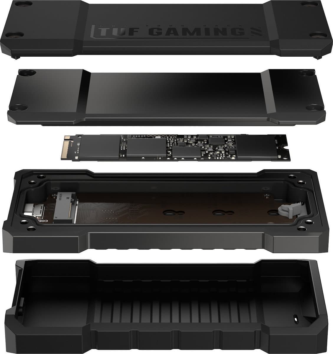 Asus Tuf Gaming A2 Θήκη για Σκληρό Δίσκο M.2 PCI Express NVME με σύνδεση Type-C 90DD02X0-M09000 7