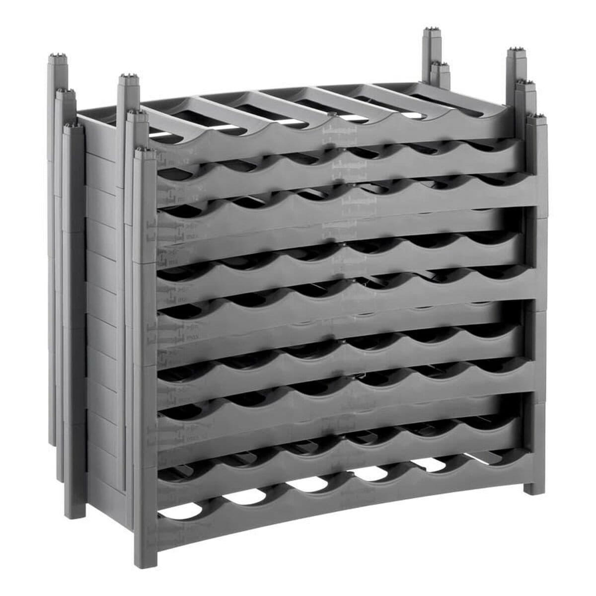 Rotho Vario Tabletop Wine Rack 6 Bottle S Grey 3