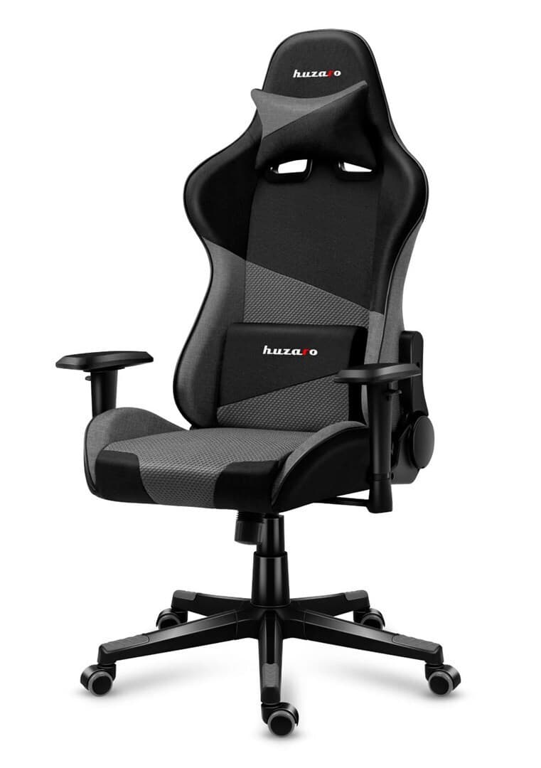 Huzaro Force 6.2 Υφασμάτινη Καρέκλα Gaming με Ρυθμιζόμενα Μπράτσα και RGB Φωτισμό Γκρι 4