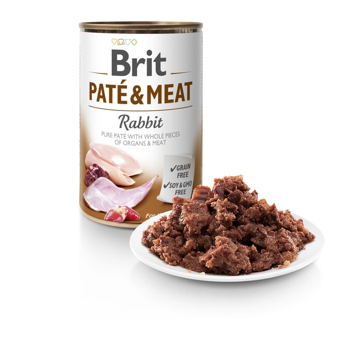 Brit Paté & Meat Υγρή Τροφή Σκύλων σε Κονσέρβα με Κουνέλι χωρίς Σιτηρά 800gr 020-0778