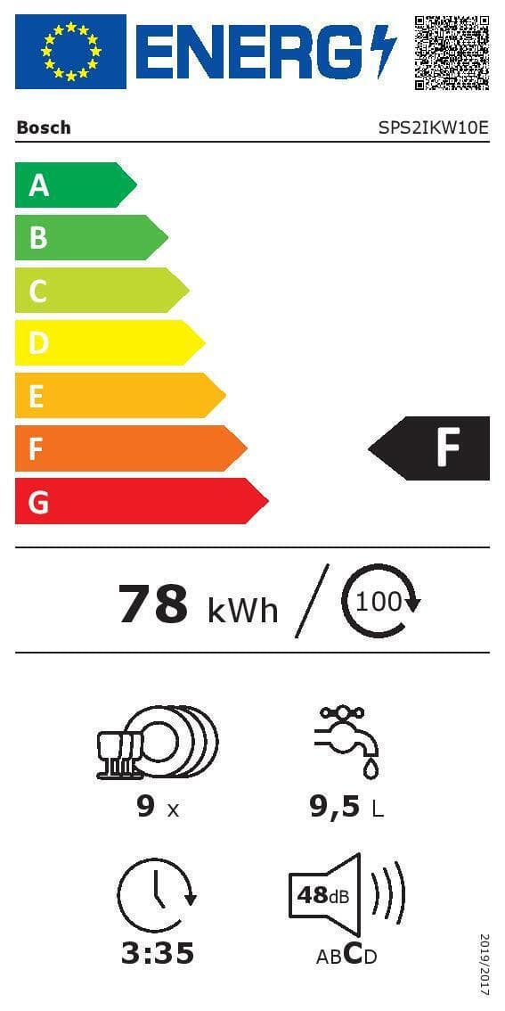 Πλυντήριο Πιάτων Πλήρως Εντοιχιζόμενο Bosch Serie 2 Sps2ikw10e Wi-fi 9 Σερβίτσια Π44.8xy81.5εκ 7