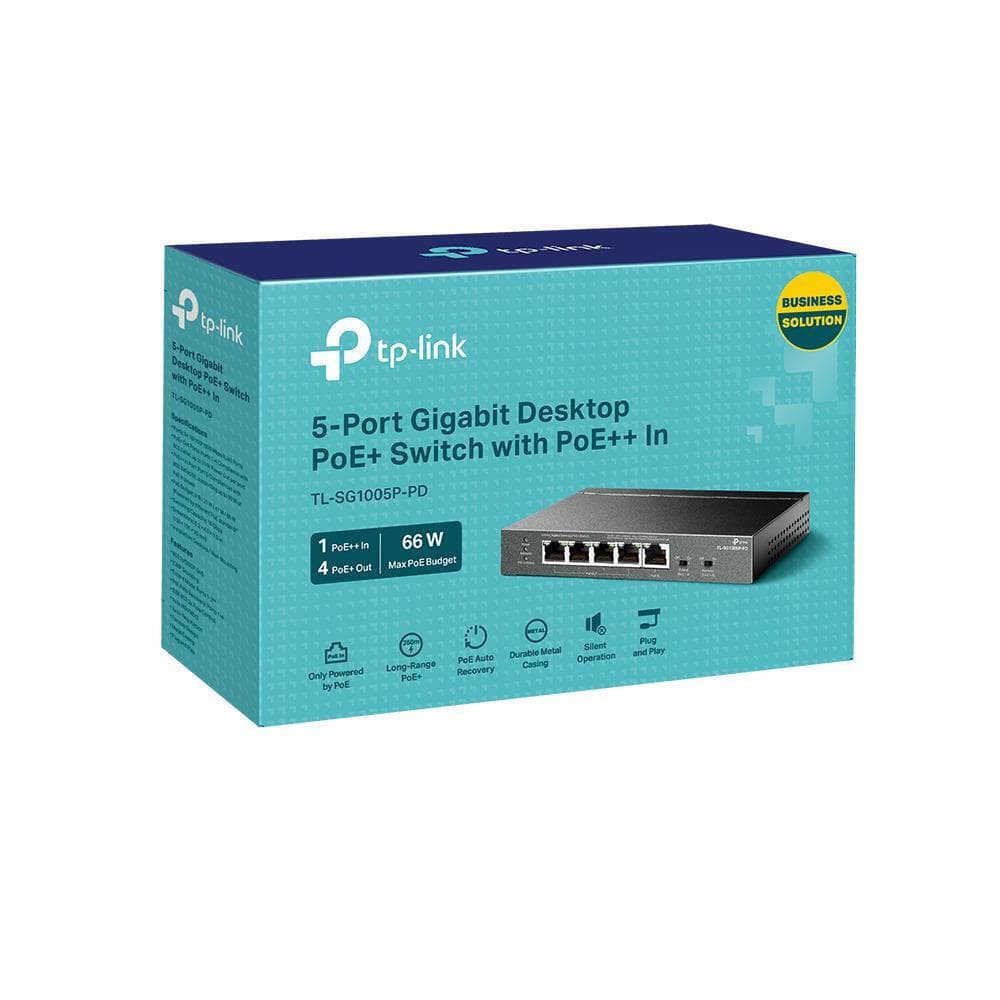 TP-LINK TL-SG1005P-PD v1 Unmanaged L2 PoE Switch με 5 Θύρες Gigabit (1Gbps) Ethernet 2