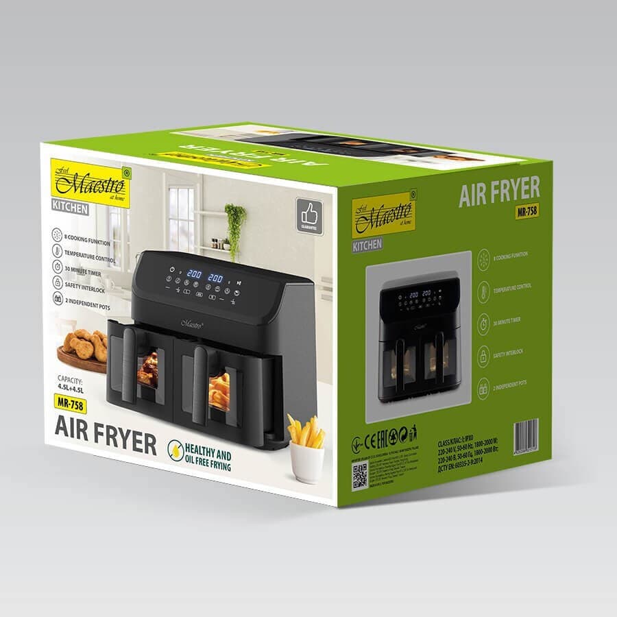 Maestro Air Fryer 4.5lt Μαύρο MR-758 6
