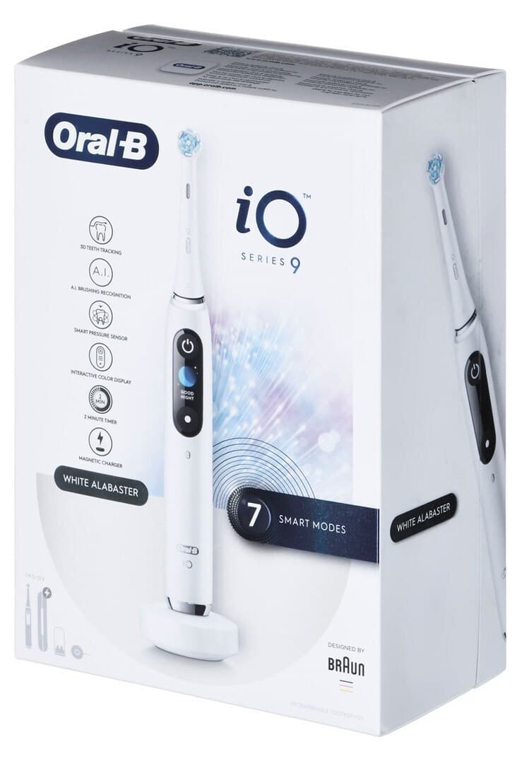 Oral-B iO Series 9 Ηλεκτρική Οδοντόβουρτσα με Αισθητήρα Πίεσης White 9