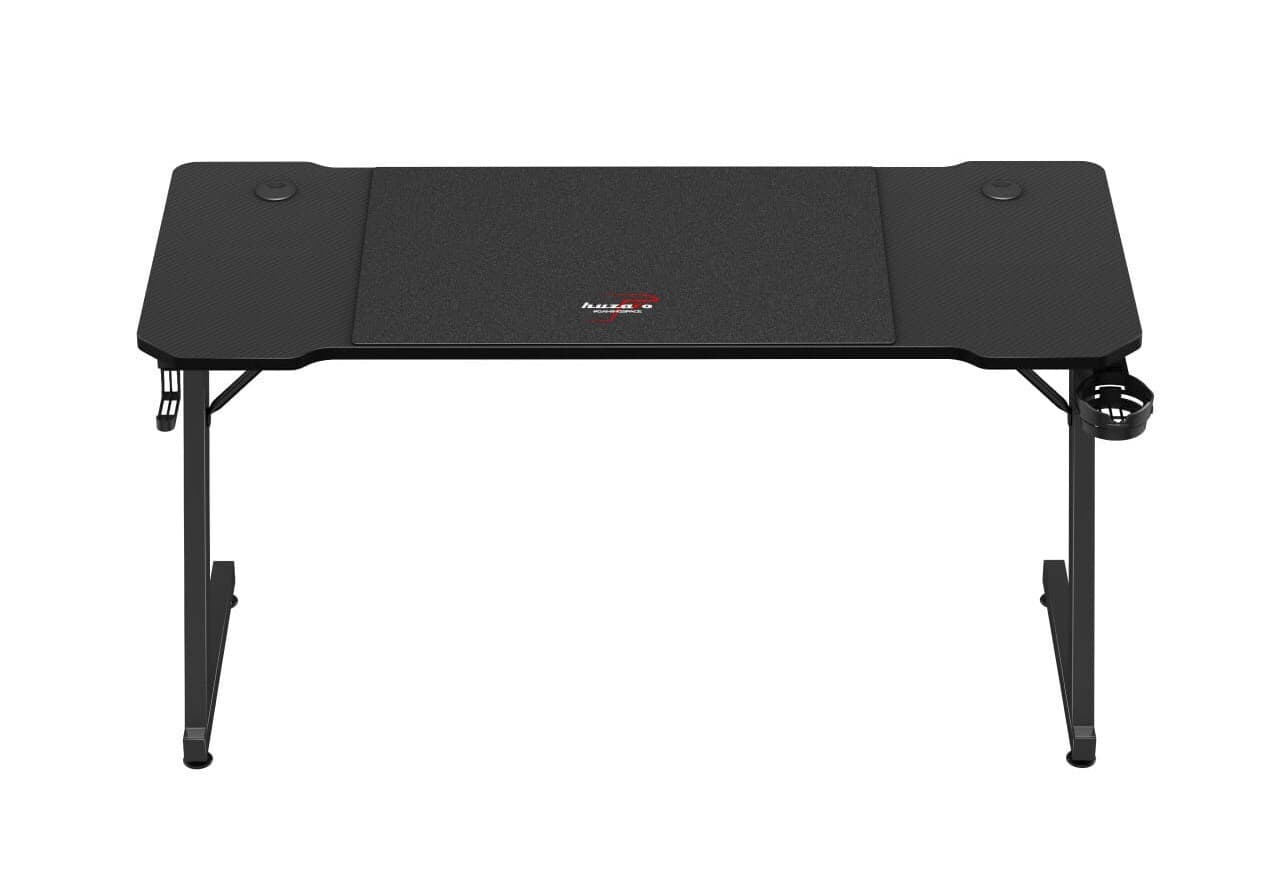 Γραφείο Gaming Hero Ξύλινο Black με Μεταλλικά Πόδια 140x60x74εκ. 7