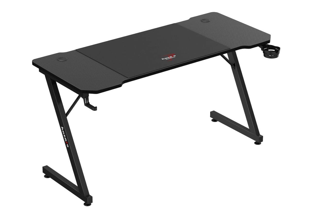 Γραφείο Gaming Hero Ξύλινο Black με Μεταλλικά Πόδια 140x60x74εκ. 6