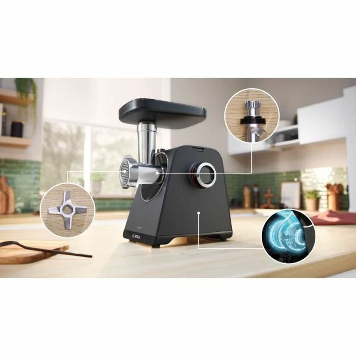 Bosch MFWS430B Μηχανή Άλεσης Κιμά 1900W Μαύρη 3