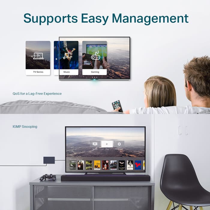 TP-LINK TL-SG108E v6 Unmanaged L2 Switch με 8 Θύρες Gigabit (1Gbps) Ethernet 4