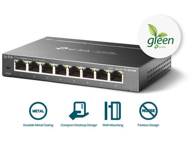 TP-LINK TL-SG108E v6 Unmanaged L2 Switch με 8 Θύρες Gigabit (1Gbps) Ethernet 9