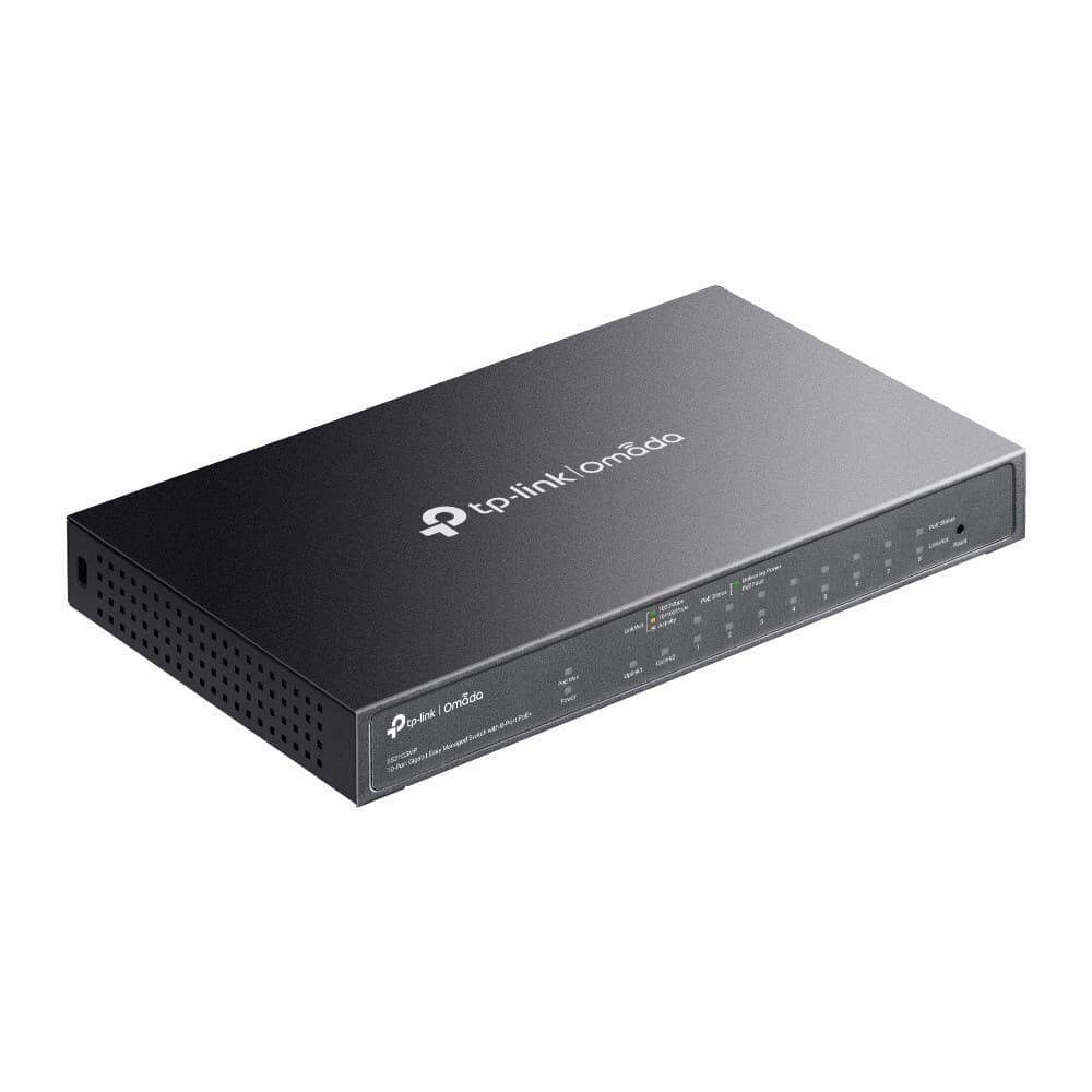 TP-LINK Omada ES210GMP v1 Managed L2 PoE+ Switch με 8 Θύρες Gigabit (1Gbps) Ethernet και 1 SFP Θύρα 2